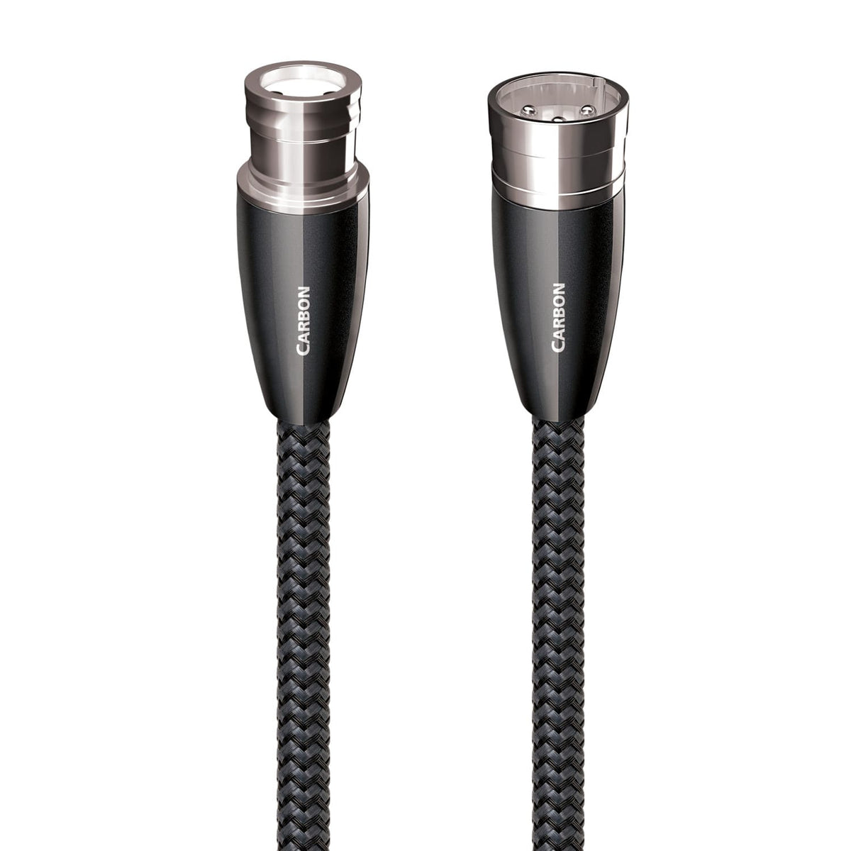 AudioQuest - Carbon AES/EBU 2.75' Digital XLR Balanced Cable with XLR to XLR Connectors - Gray on Black