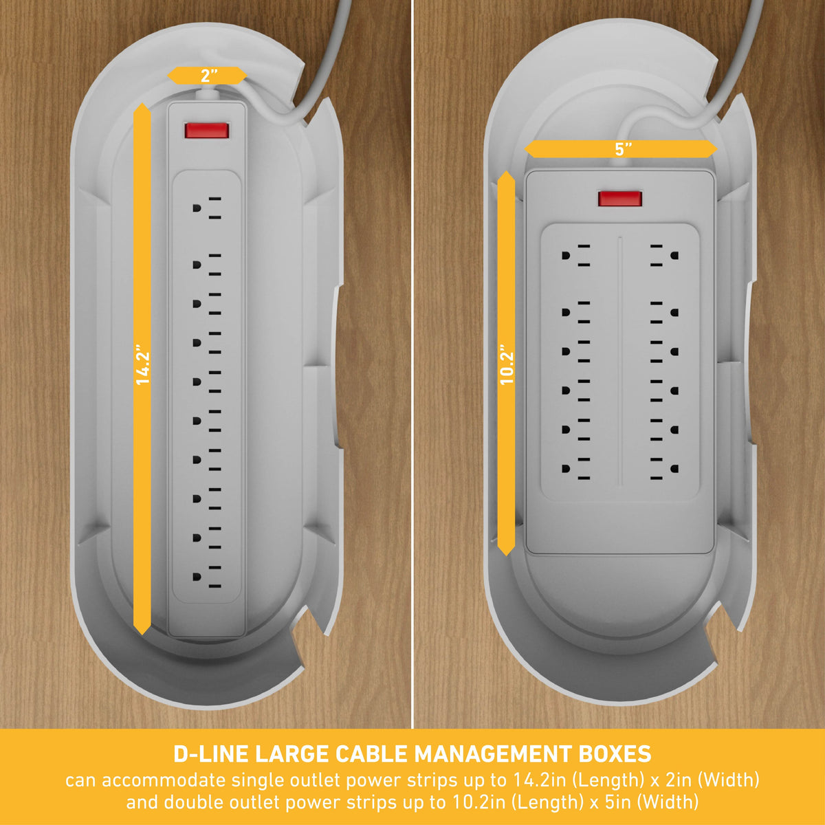 D-Line - Large Cord Organizer Box - White