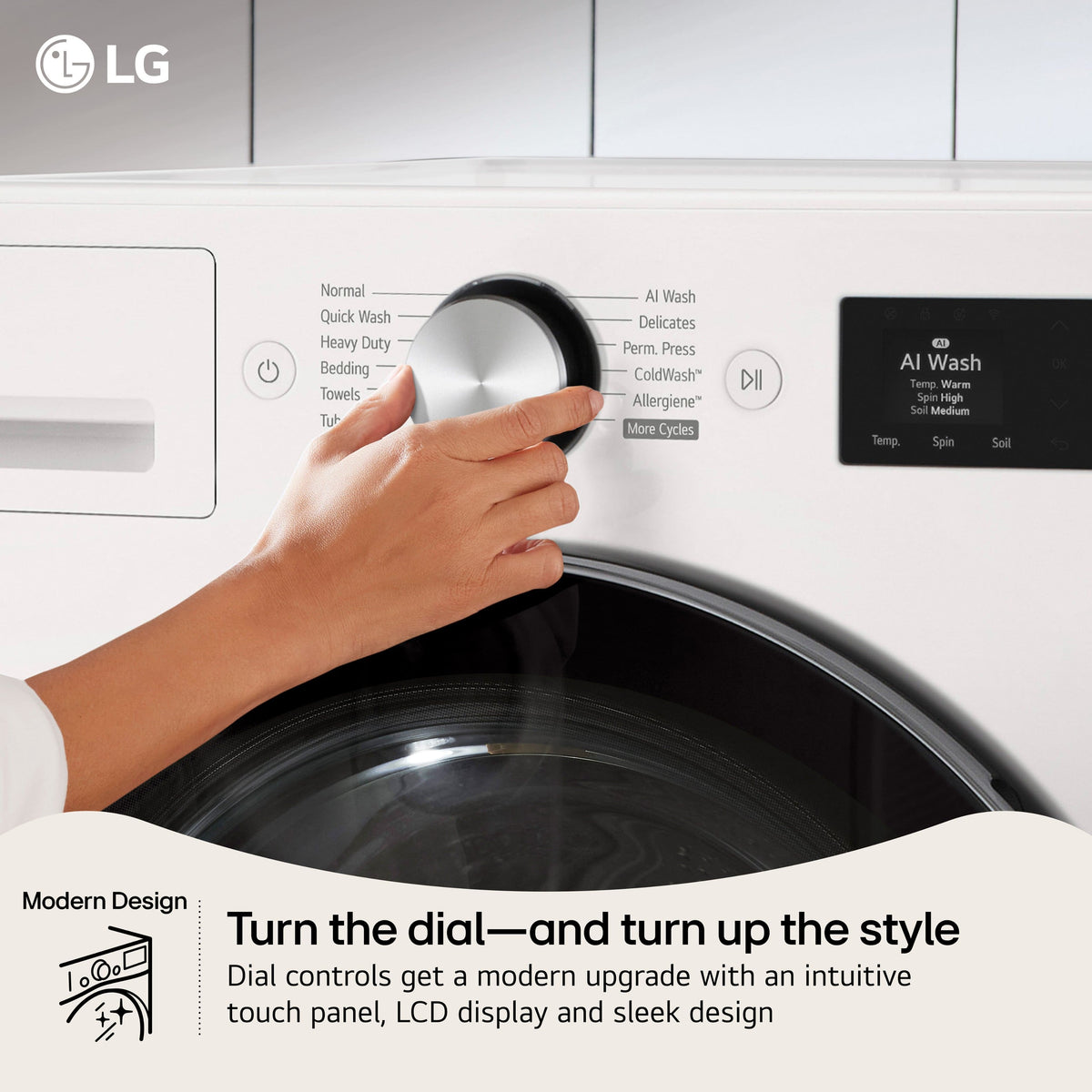 LG - 5.0 Cu. Ft. High-Efficiency Stackable Smart Front Load Washer with Steam and TurboWash 360° - Alpine White
