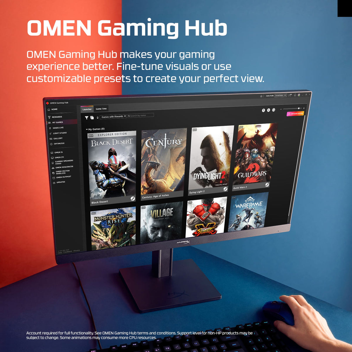HyperX - OMEN by HP 24" IPS Full HD 180Hz FreeSync Gaming Monitor with Adjustable Height (DisplayPort, HDMI) - Black