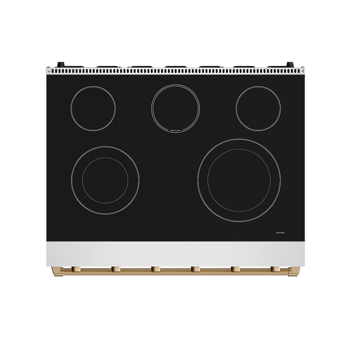 36 in. Wide 5 Elements Gordon Ramsay Series by Thor Kitchen 6.0 Cu. Ft Freestanding Electric Range with Bronze Hardware - Stainless Steel
