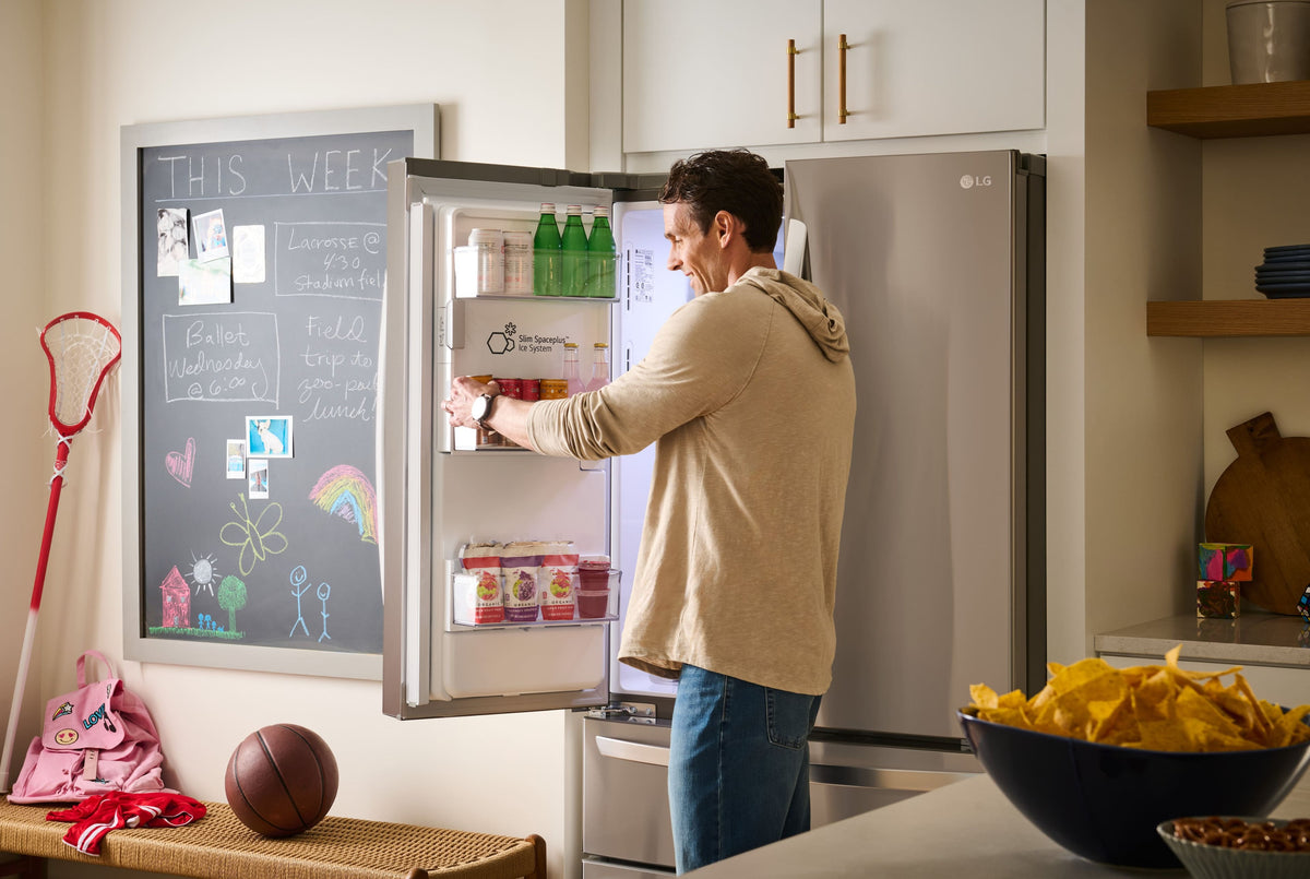 LG - 36-in Wide 27.8 Cu. Ft. 4-Door French Door Smart Refrigerator with Double Freezer Drawers - Stainless Steel