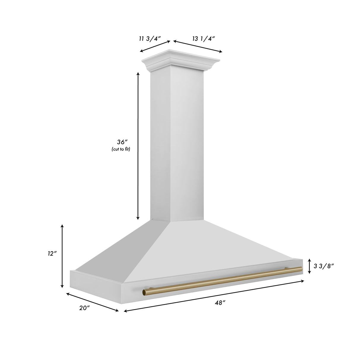 ZLINE Autograph Edition - 48 inches - Externally Vented - Wall Range Hood - Stainless Steel