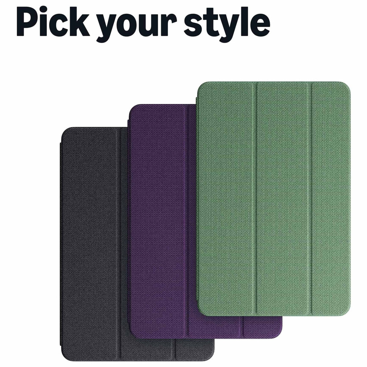 Amazon - Alexa Tablet 11 Fabric Folio Cover with Magnetic Attach - Lightweight and Protective - Amethyst