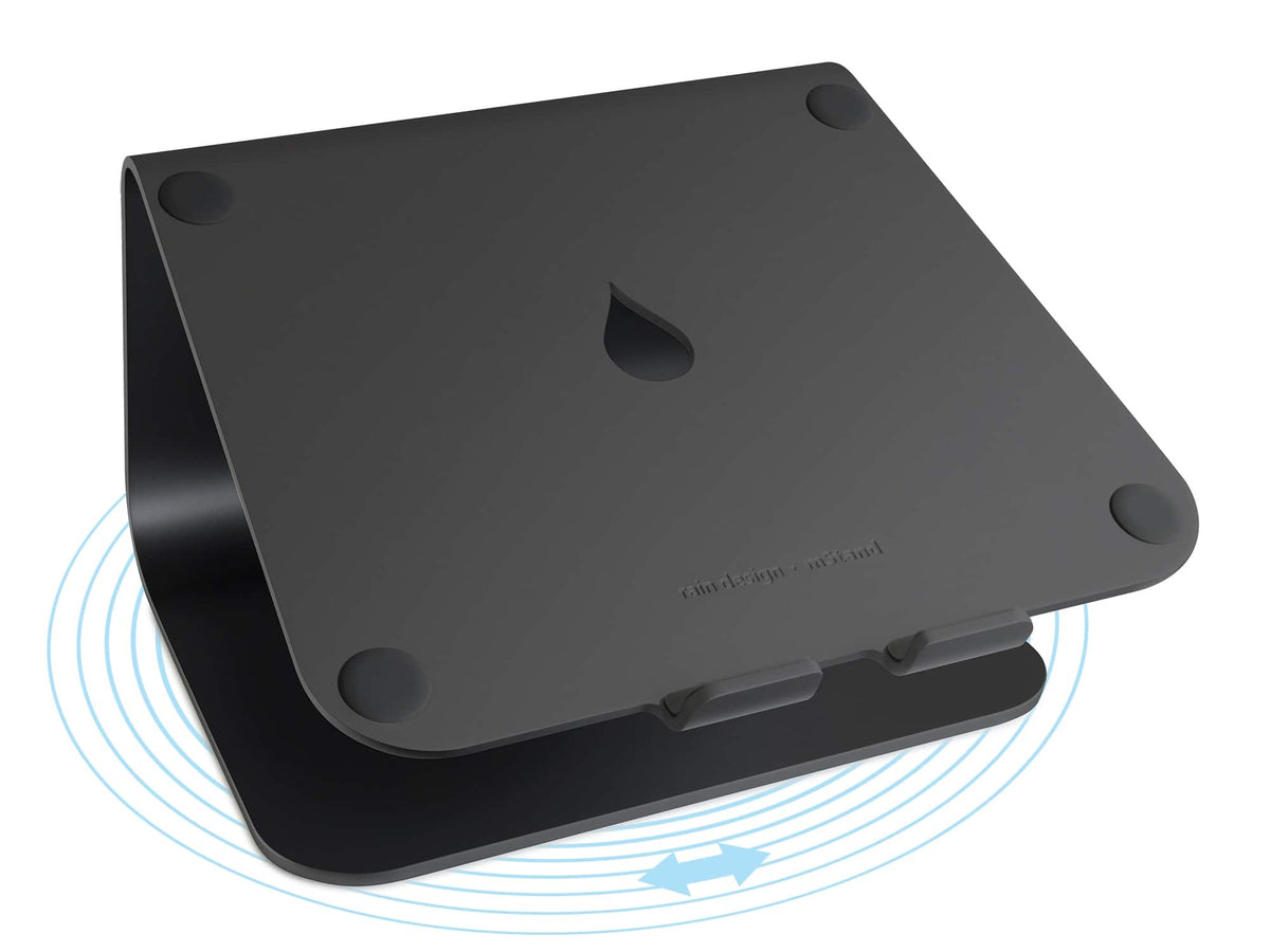 Rain Design - mStand360 Laptop Stand w/ Swivel Base - Black