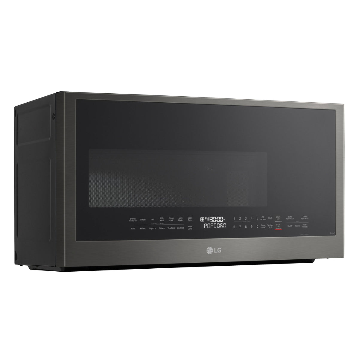 LG - 2.0 Cu. Ft. Over-the-Range Smart Microwave with Sensor Cooking and EasyClean - Black Stainless Steel