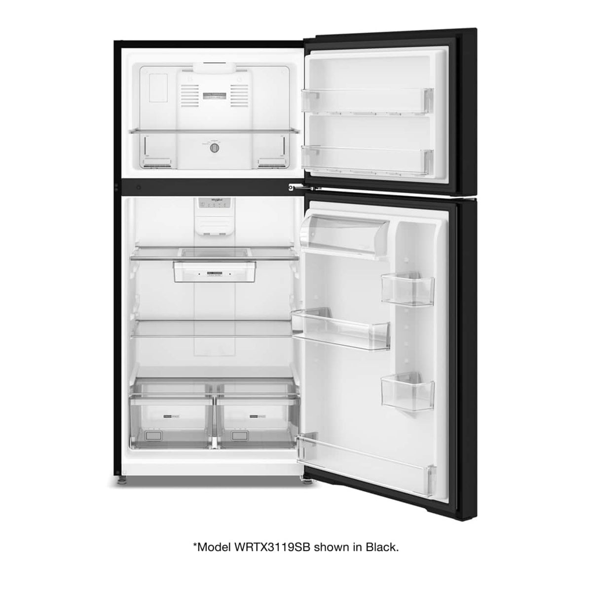 Whirlpool - 30 in. Wide 19 cu. ft. Wide Top Freezer Refrigerator with Total Coverage Cooling - Fingerprint-Resistant Stainless Finish
