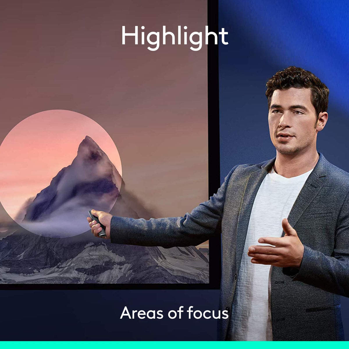 Logitech - Spotlight Presentation Remote with 100 ft Range and Quick Charging - Slate