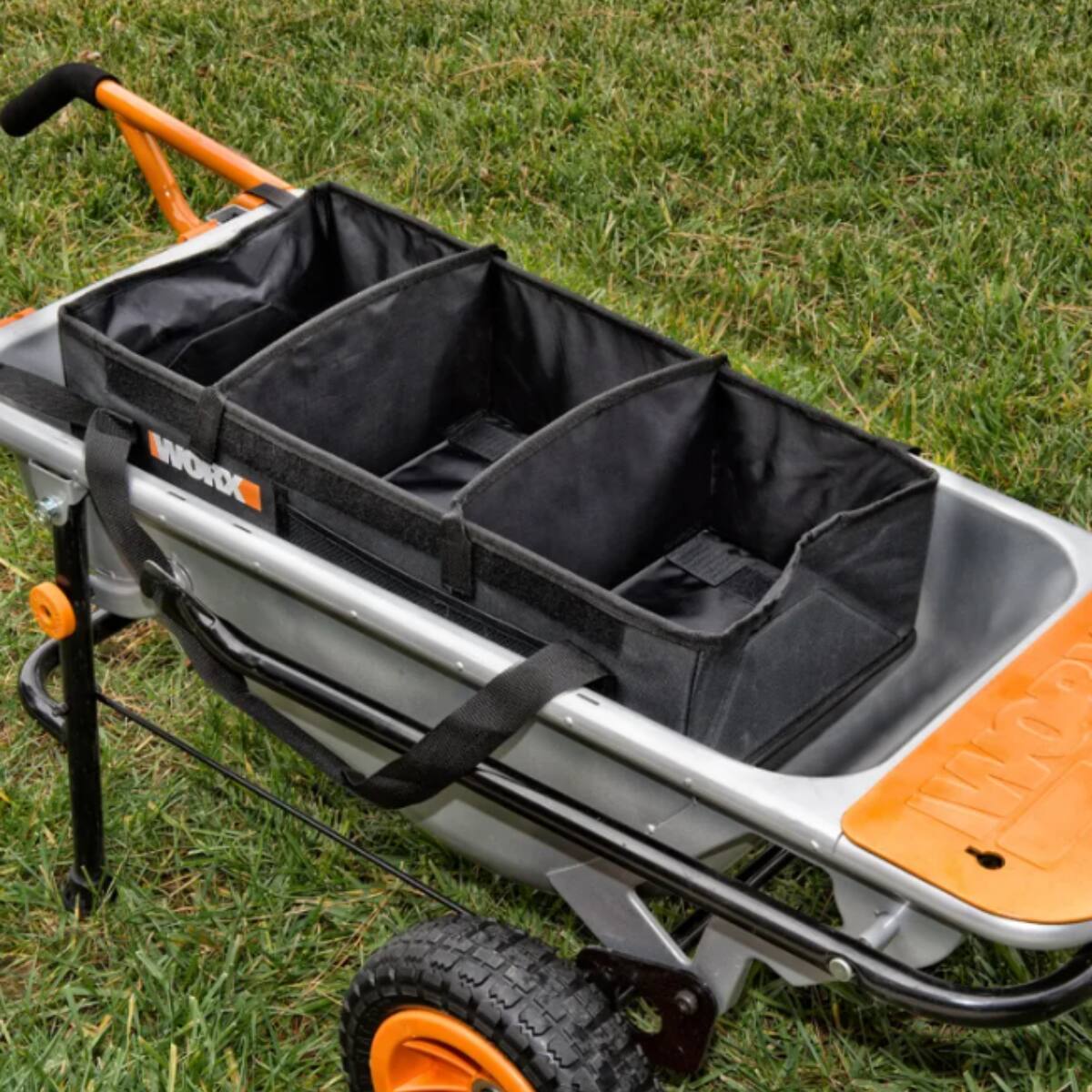 WORX - WA0234 Aerocart Wheelbarrow Adjustable Tub Organizer - Black