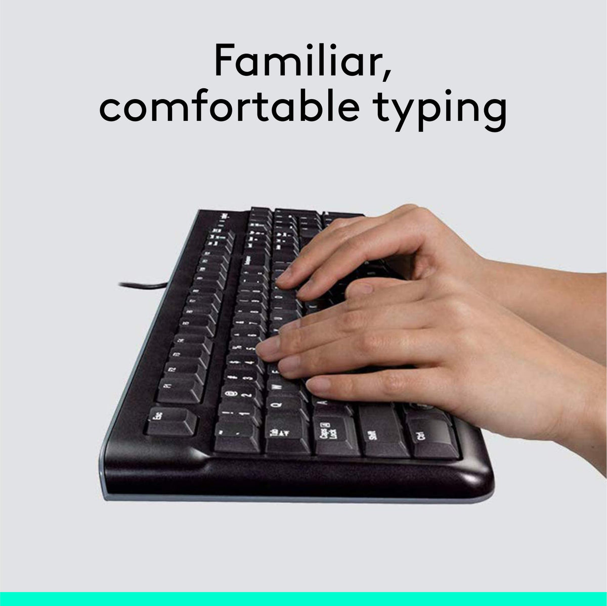 Logitech - MK120 Full-size Wired Membrane Keyboard and Mouse Bundle for PC with USB Plug-and-Play - Black