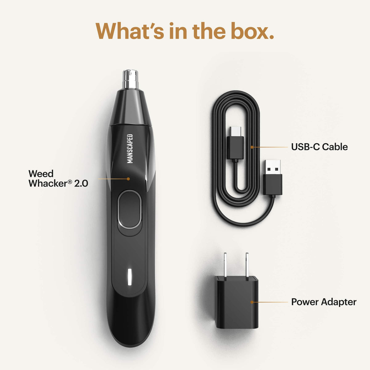 Manscaped - Weed Whacker 2.0 Nose Hair Trimmer - Black