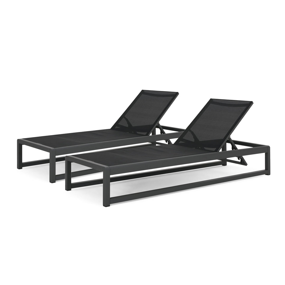 Outdoor Nylon Chaise Lounge, (Set of 2)
