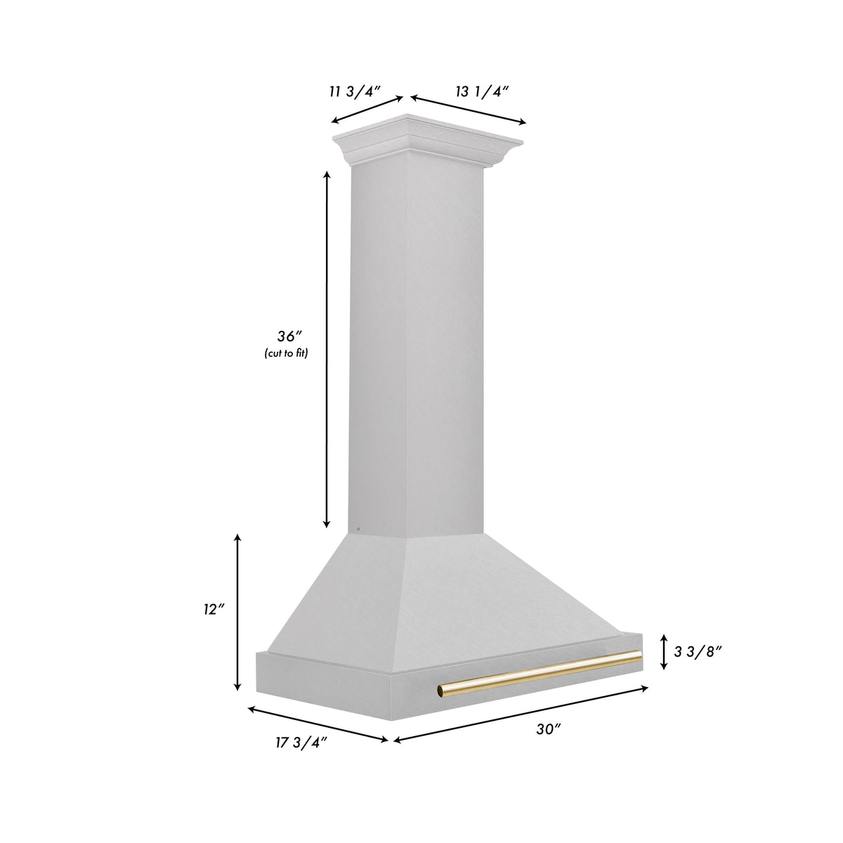 ZLINE Autograph Edition - 30 inches - Externally Vented - Wall Range Hood - Stainless Steel