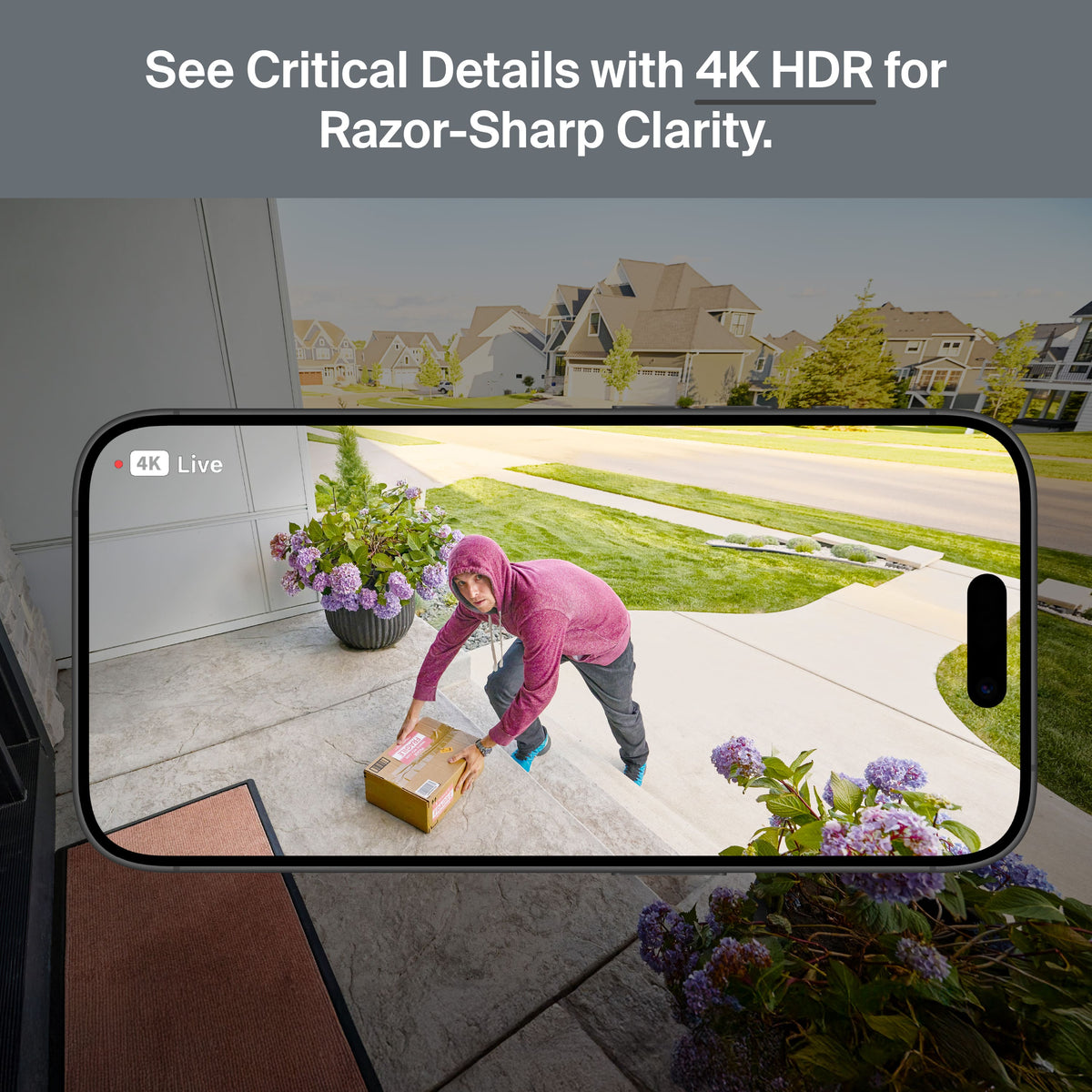 Arlo - Ultra Outdoor Security Camera 4K HDR (3rd Gen, 2025 Release) - Wireless, Rechargeable Battery, Charging Station, 3-Cam - White