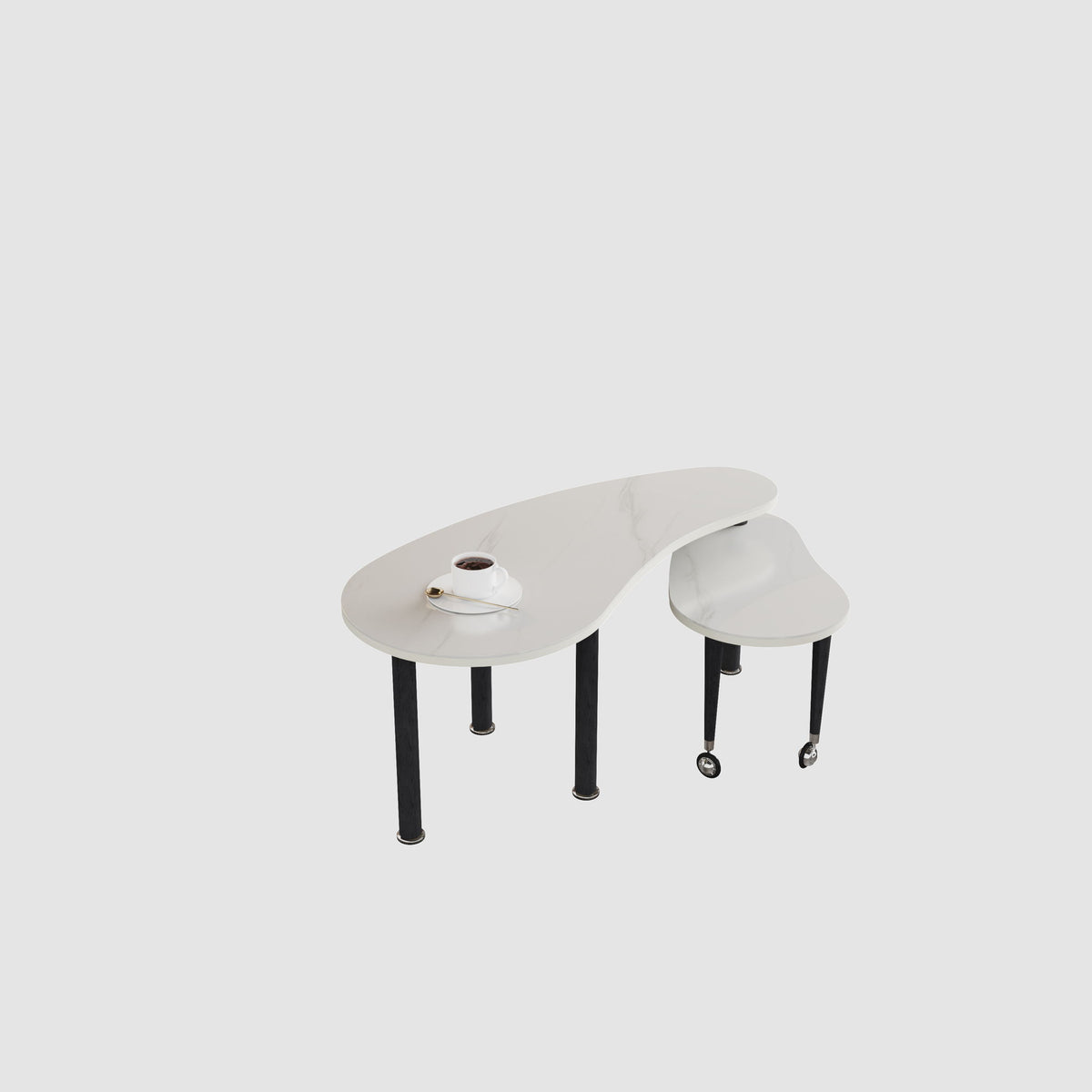 Mesa de cóctel giratoria con patas sólidas, 360 grados de rotación