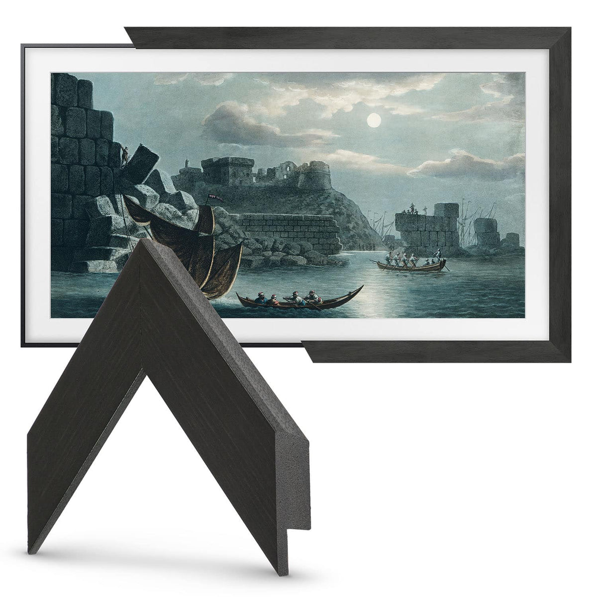 Deco TV Frames - 55" Slim Bezel for Samsung The Frame TV - Museum Espresso