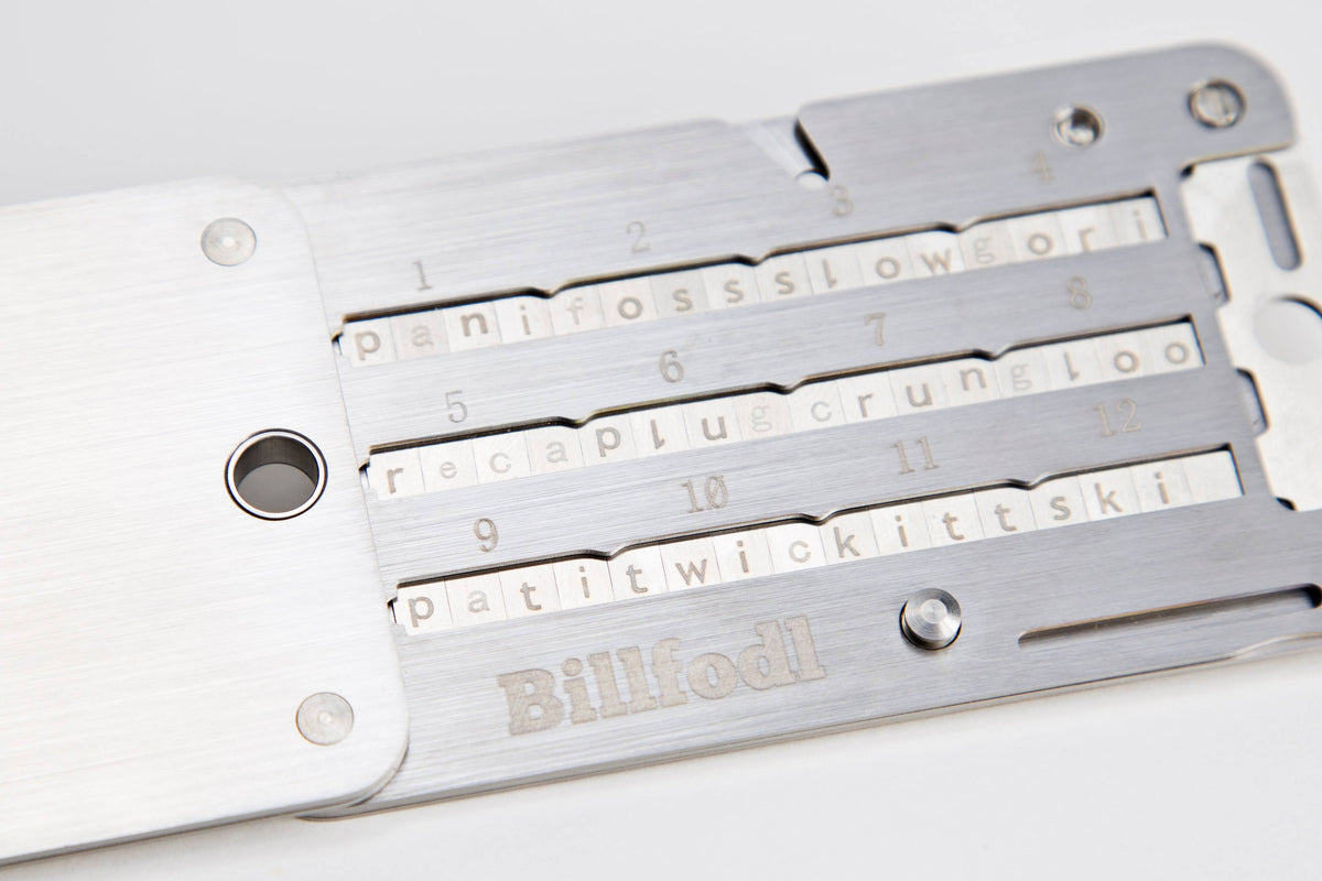 Billfodl - Crypto Seed Phrase Backup Wallet - Stainless Steel