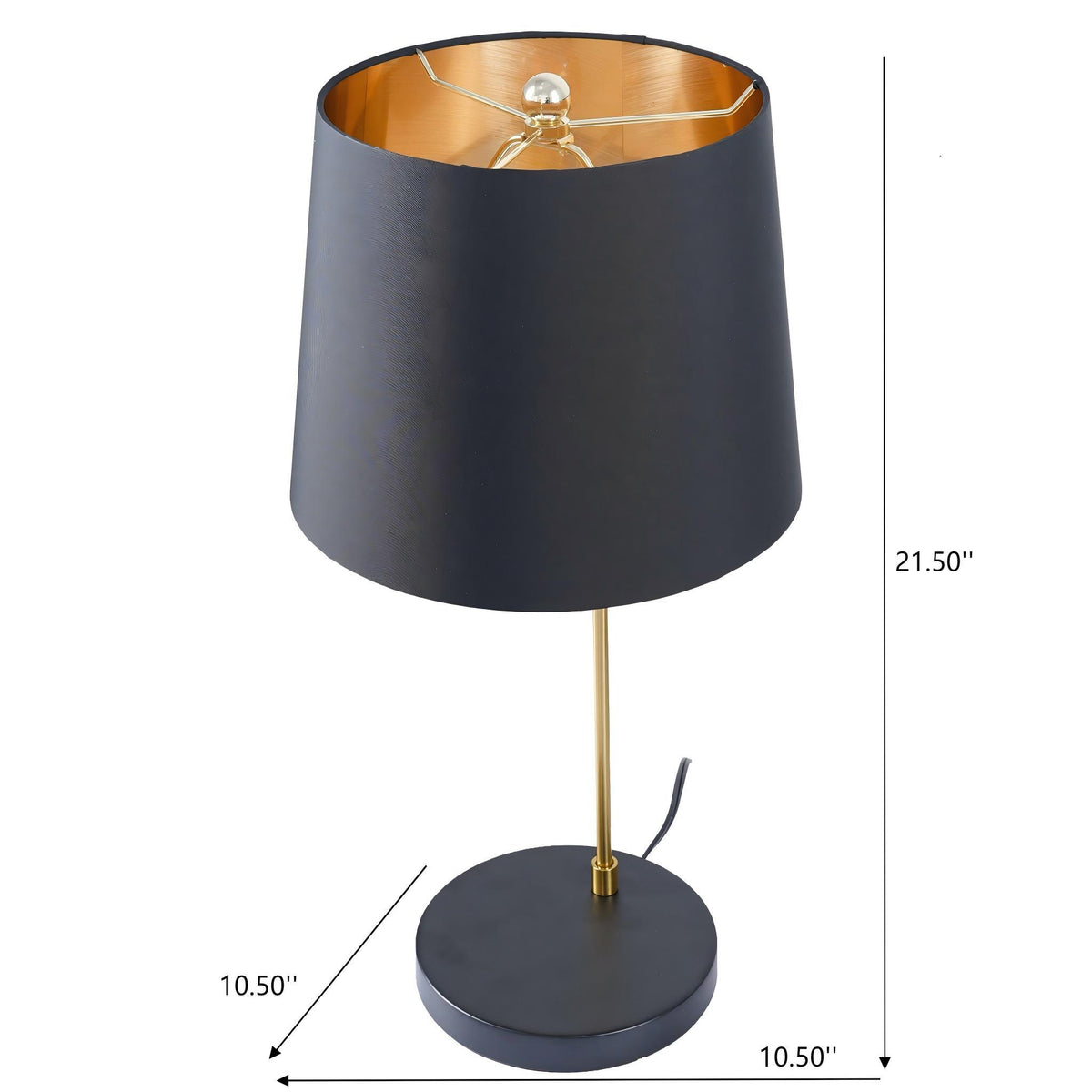 Lámpara de escritorio para mesita de noche y mesa - Negra