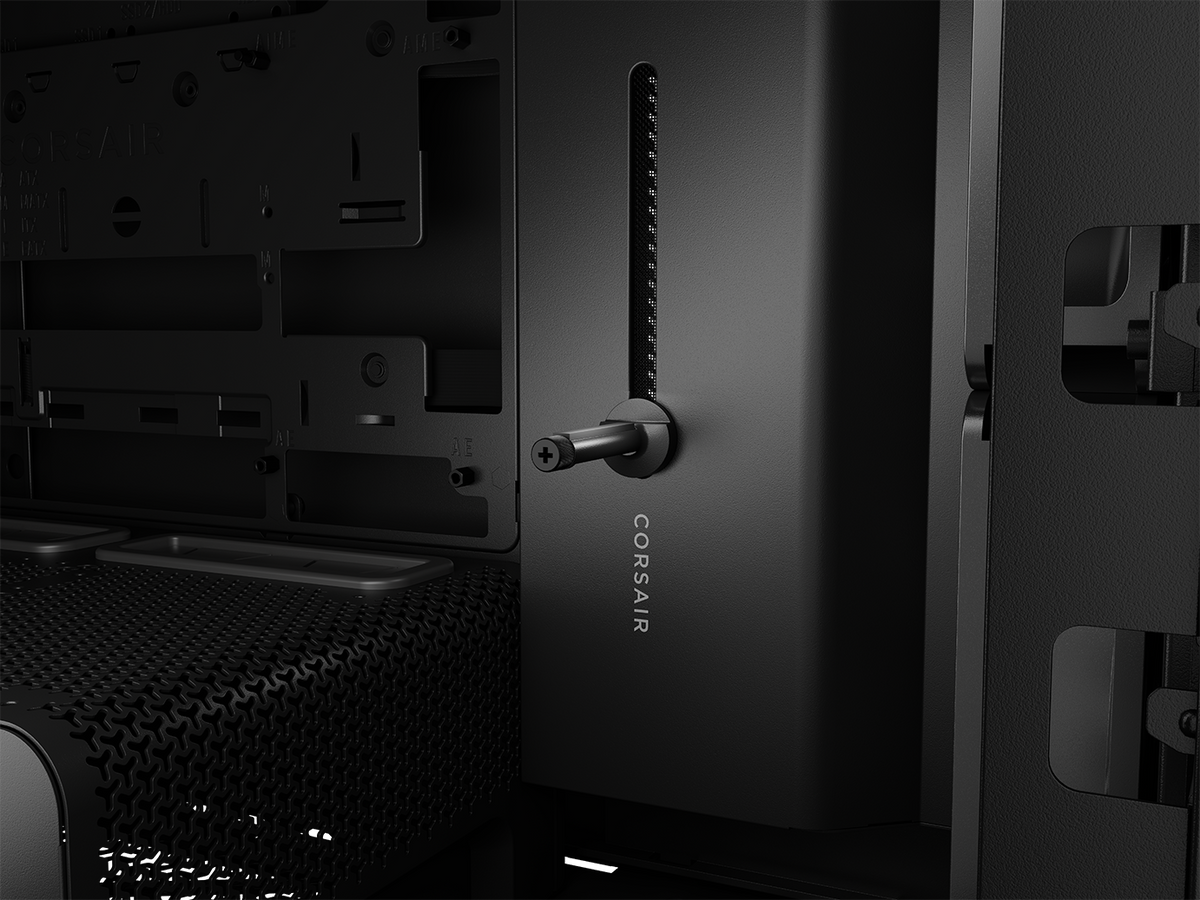 CORSAIR - FRAME 4000D WOOD RS Modular High Airflow Mid-Tower PC Case - Black & Walnut