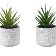 Suculenta artificial, decoración de mesa (juego de 2) - Verde - Plástico