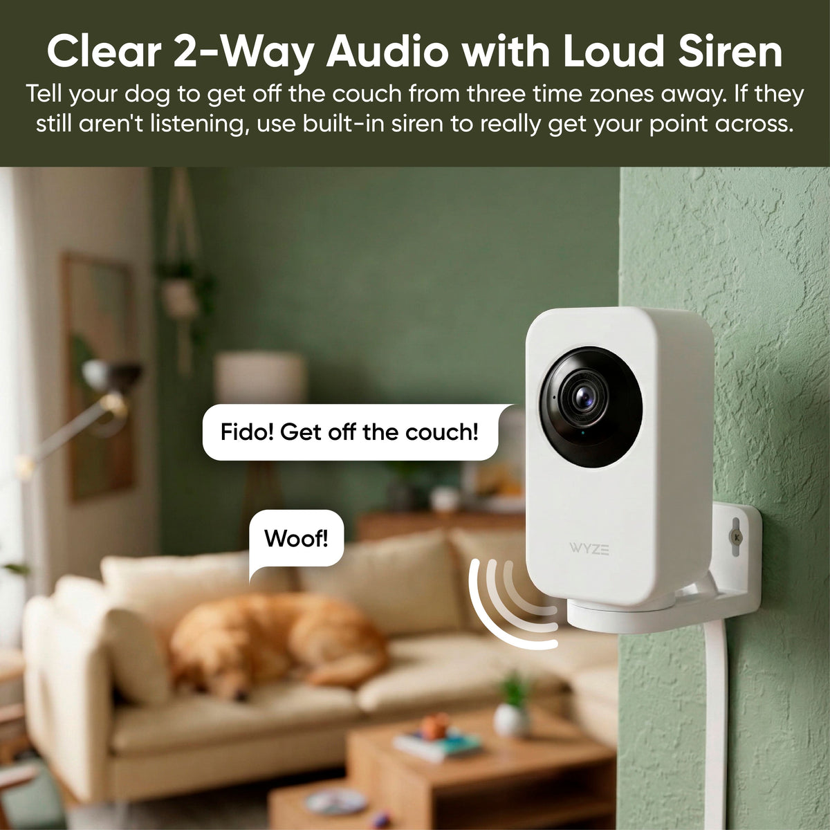 Wyze - Indoor Cam Pan 2K Indoor Pan/Tilt Wired Security Camera with Motion Tracking, Color Night Vision and 2-Way Audio - White