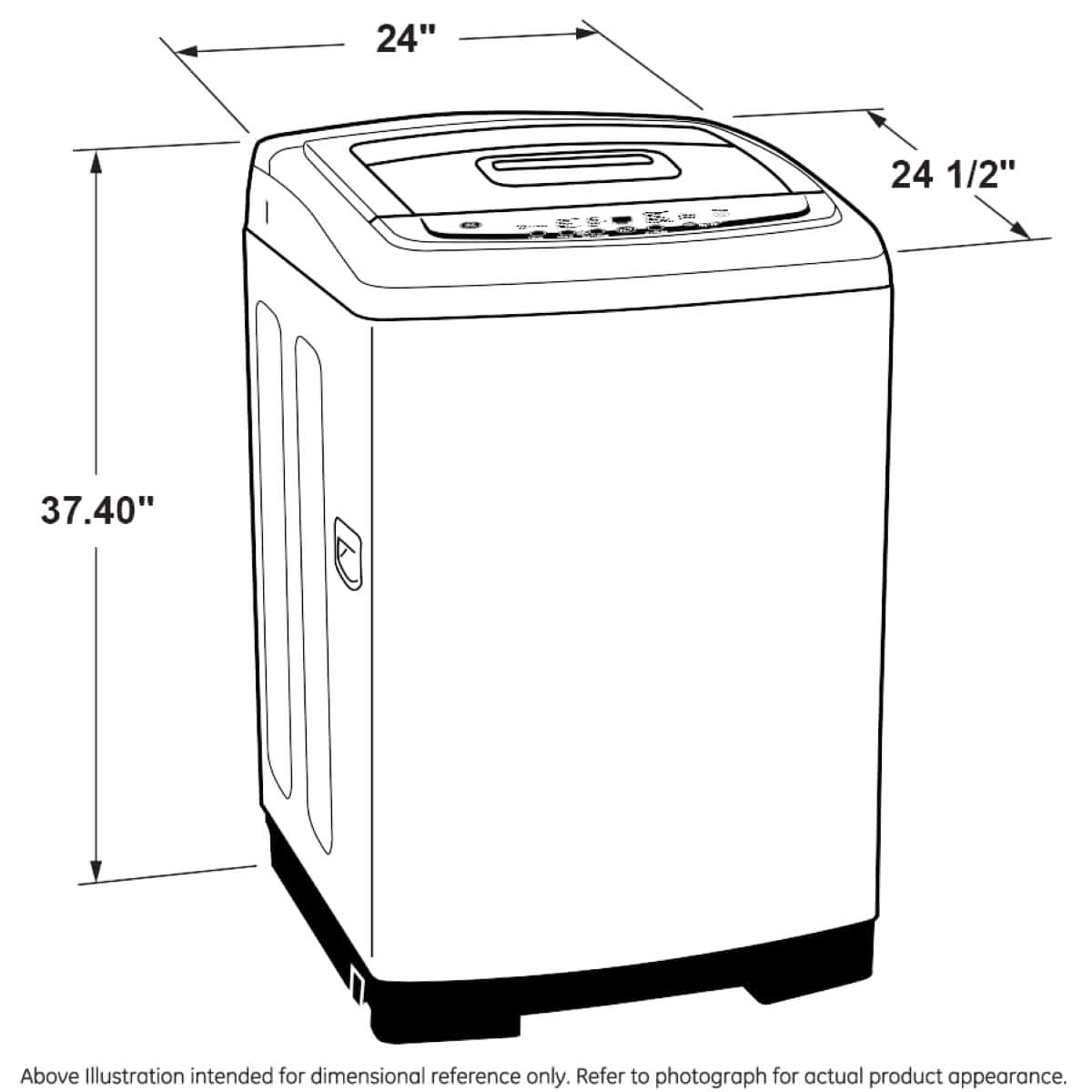 GE - 2.8 Cu. Ft. High-Efficiency Top Load Washer with Electronic LED One Touch Controls - White/Black