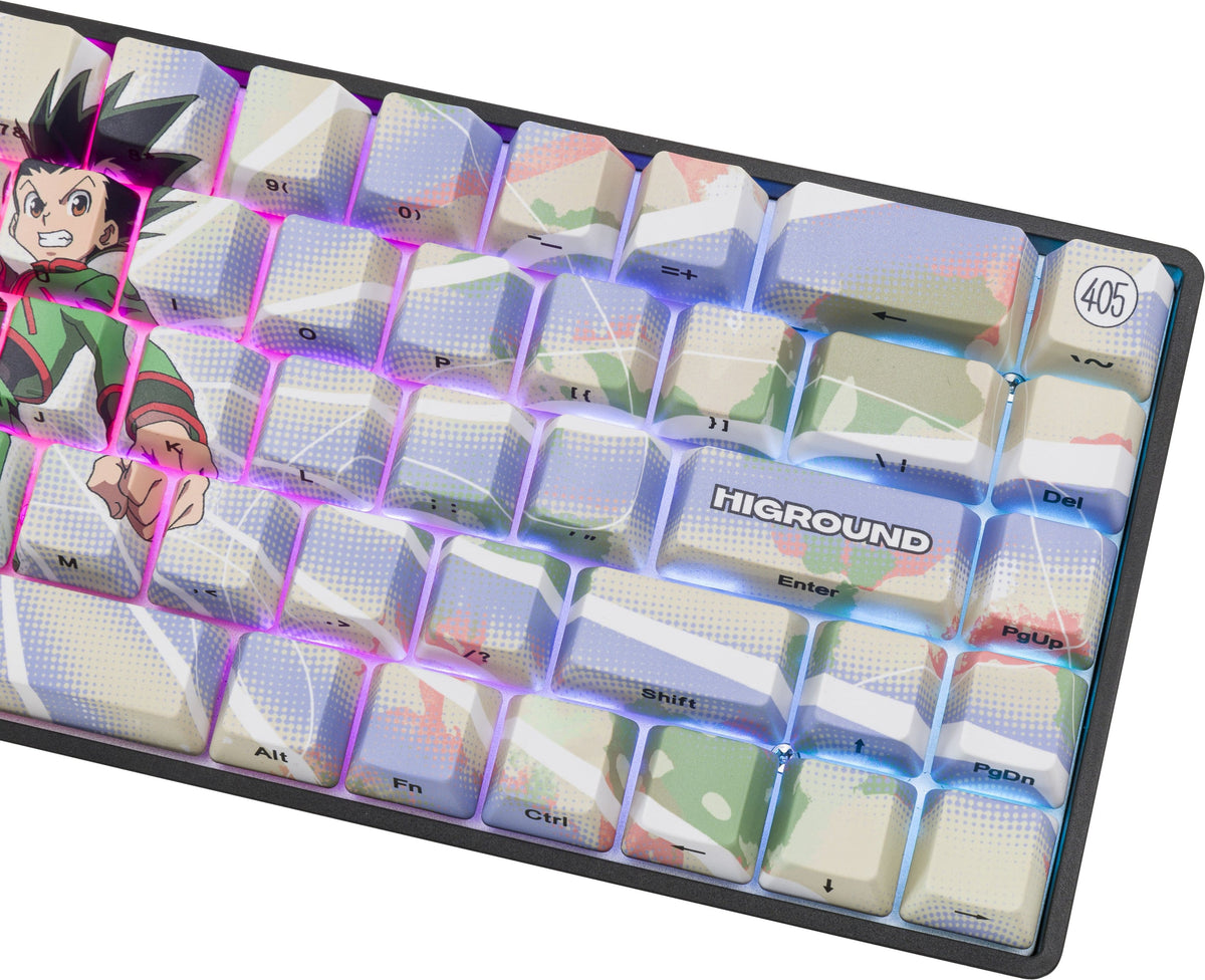 Higround - Hunter x Hunter Basecamp 65+ 65% Wired Mechanical Pre-Lubed TTC Venus Linear Switch Gaming Keyboard w/ RGB Backlighting - Gon