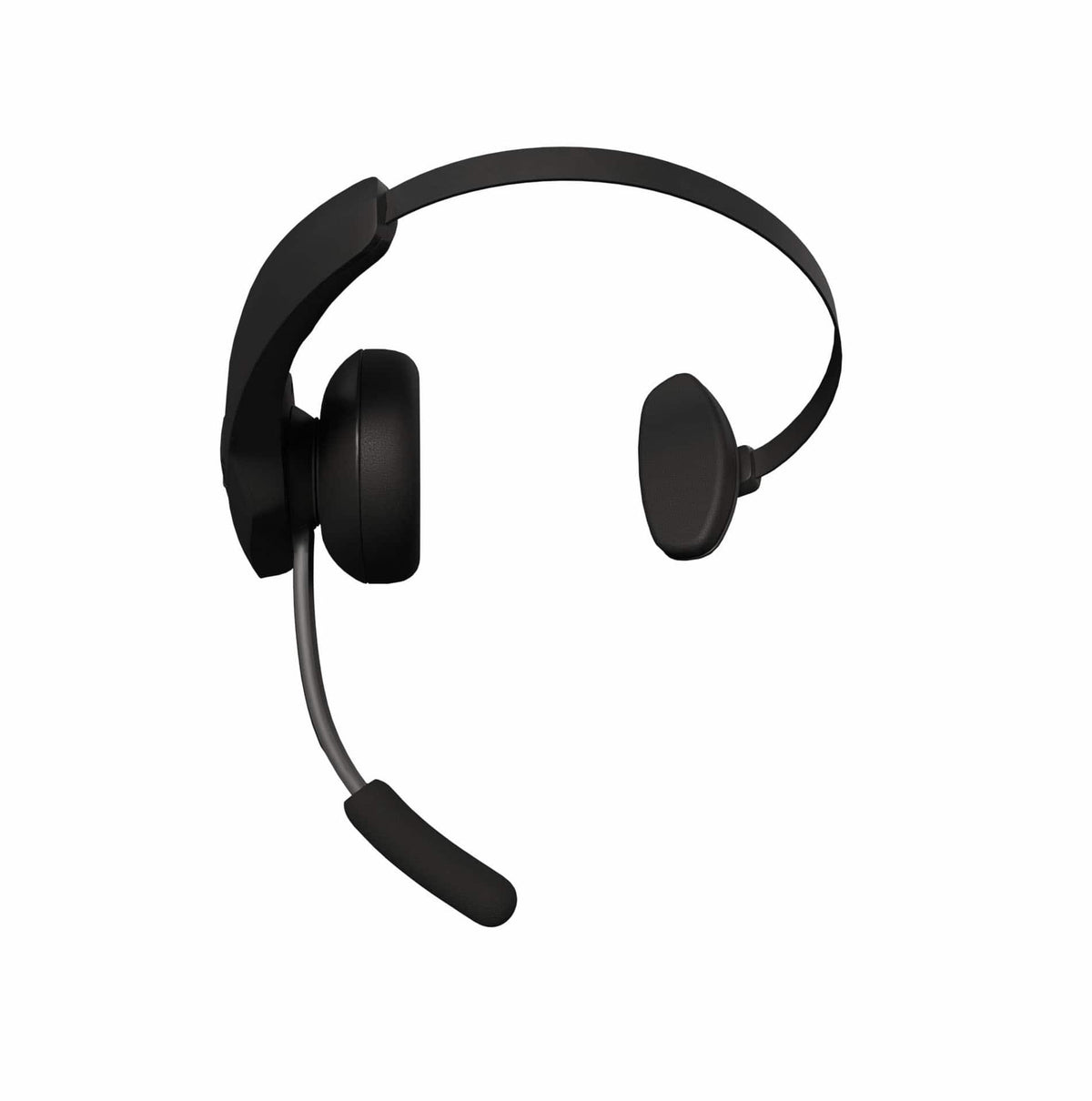 BlueParrott - Pro B350 Wireless Bluetooth Mono Headset with 98% AI Voice Isolation Mics and Lightweight Headband - Black