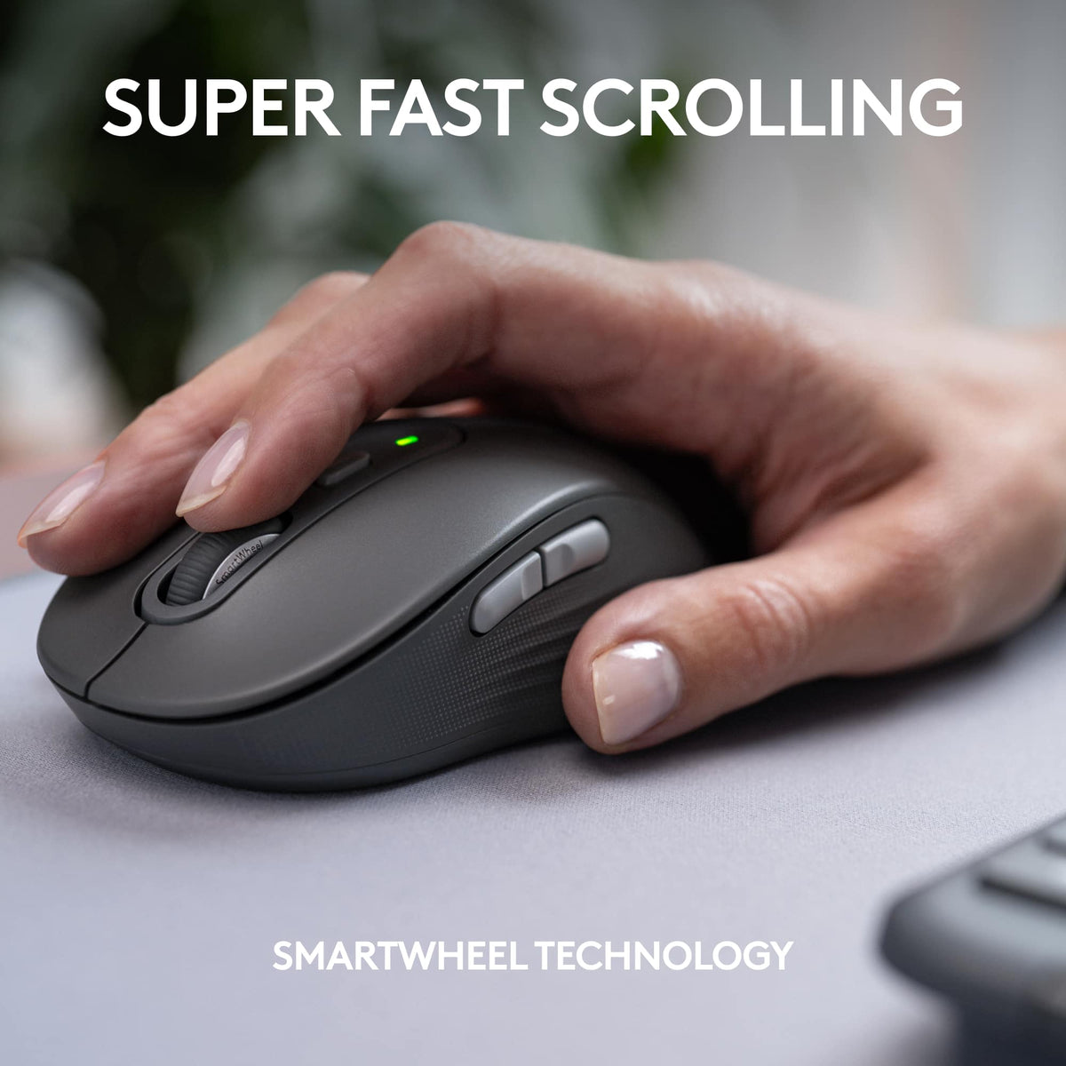 Logitech - Signature Slim MK955 For Business Full-Size Wireless Scissor Keyboard and Mouse Bundle With Quiet Typing & Clicking - Graphite