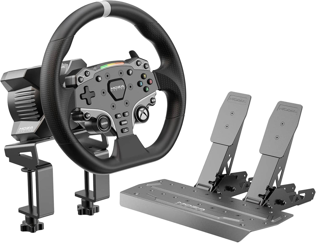 Moza Racing - R3 Direct Drive Sim Racing Bundle with 3.9Nm force for Xbox One, Xbox Series X|S, and PC (Pedals, Wheelbase, & Wheel) - Black
