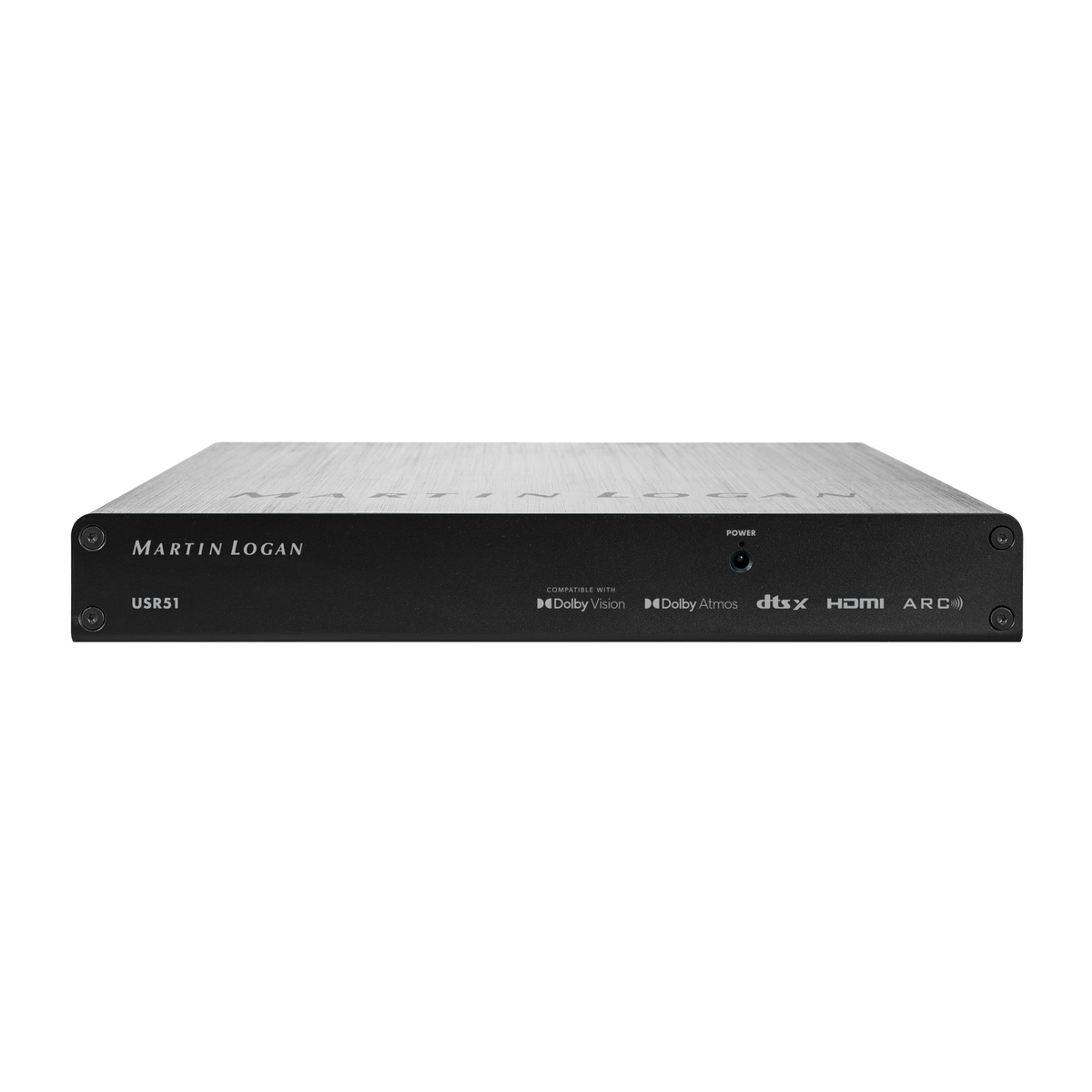 MartinLogan - USR51 Ultra-Slim 5.1 Wall-Mountable A/V Receiver, 50W Per Channel with eARC, Anthem Room Correction, Built-In Streaming - Black