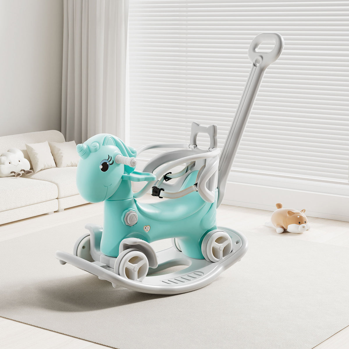 Caballito balancín de unicornio para niños pequeños