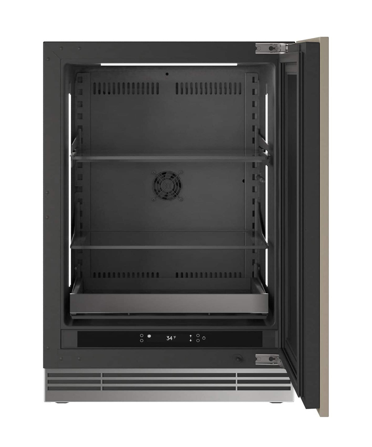 U-Line - 24"W. 5.1 Cu.Ft. Built-In Panel Ready Compact Beverage Center - Custom Panel Ready