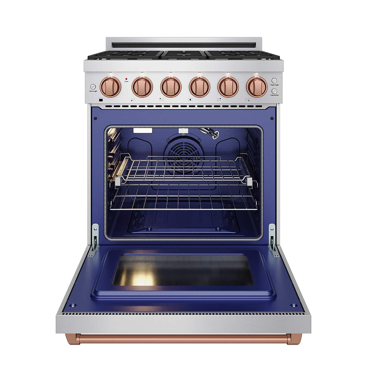 Gordon Ramsay Series by Thor Kitchen 4.55 Cu. Ft Freestanding Gas Range with Rose Gold Hardware - Stainless Steel