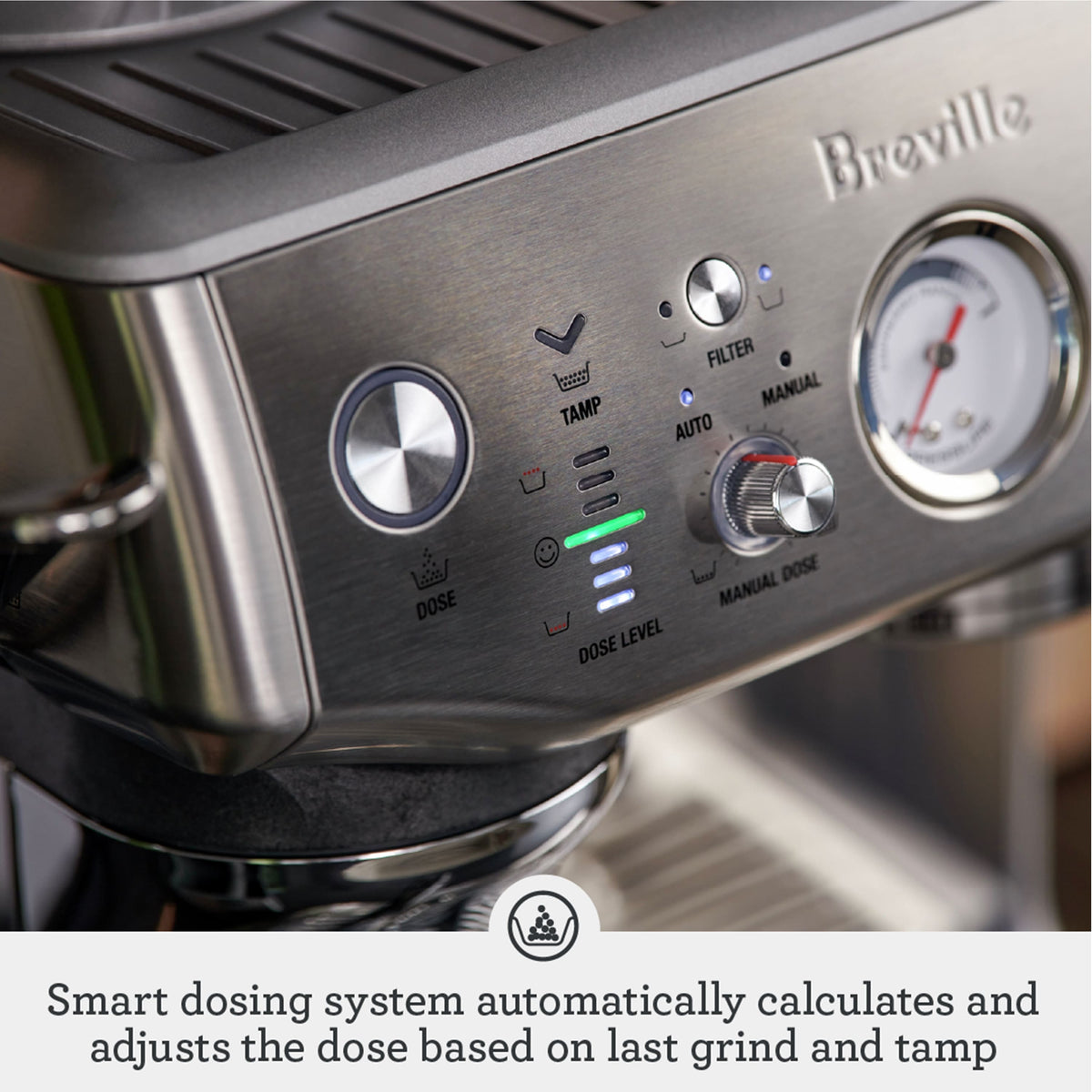 Breville - the Barista Express Impress Espresso Machine - Brushed Stainless Steel