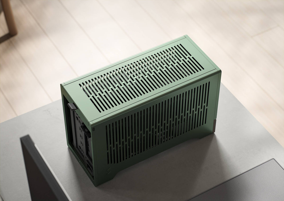 Fractal Design - Terra Jade Mini-ITX Small Form Factor PC Case with PCIe 4.0 Riser - Jade