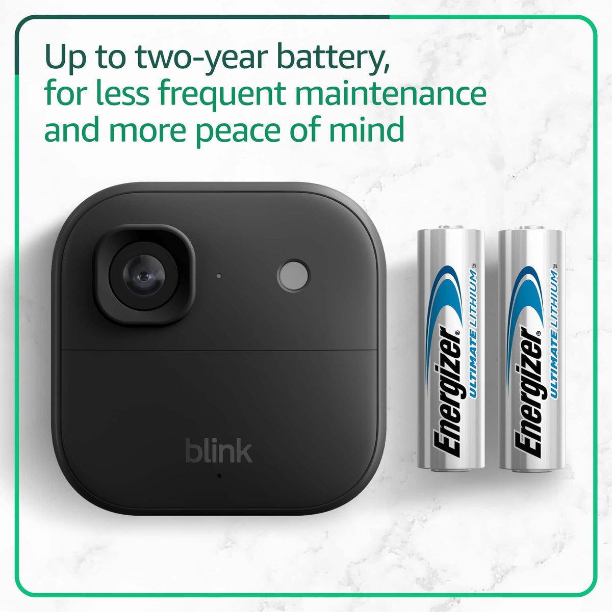 Blink - Outdoor 2K+ Wireless Smart Security Camera, 2K video, Two-way audio w/ noise cancellation, Smart detection - 3CAM - Black