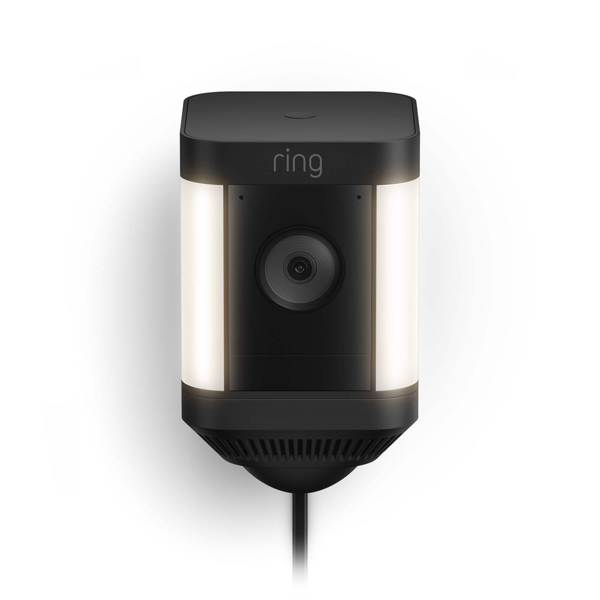 Ring - Spotlight Cam Plus Outdoor/Indoor 1080p Plug-In Surveillance Camera - Black
