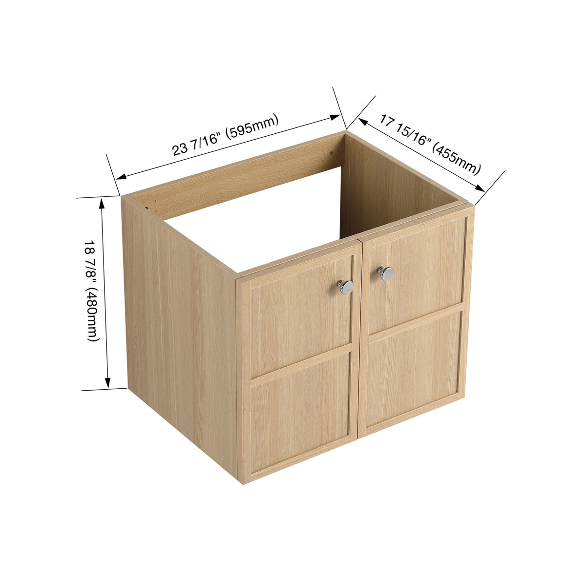 Mueble de Baño Moderno Suspendido con Puertas de Cierre Suave