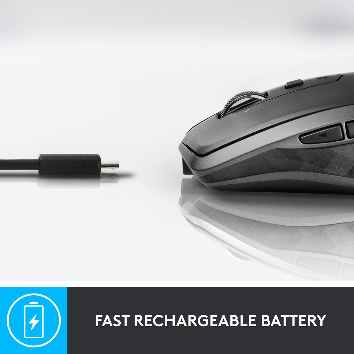 Logitech - MX Anywhere 2S Bluetooth Edition Wireless Laser Mouse with Hyper-Fast Scrolling - Wireless - Graphite