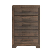 5 Drawer Chest With Casual Style - Brown