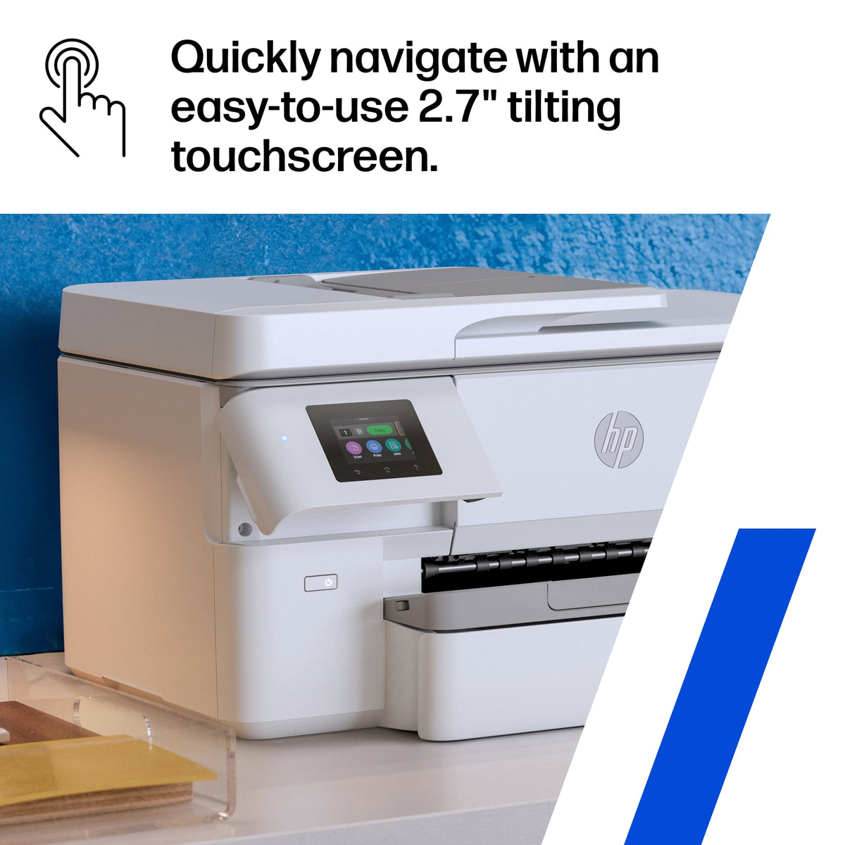 HP - OfficeJet Pro 9720 Wireless AI-Enabled Wide Format All-in-One Inkjet Printer with 3 Months of Instant Ink - White