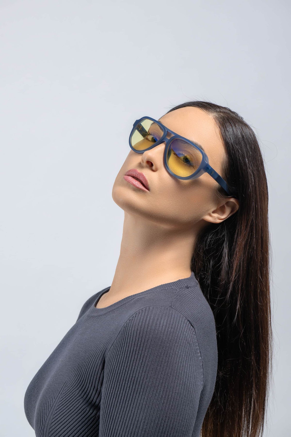 GUNNAR - Alienware Roswell Computer Glasses with Blue Light Reduction, Amber Lenses - Conspiracy Blue