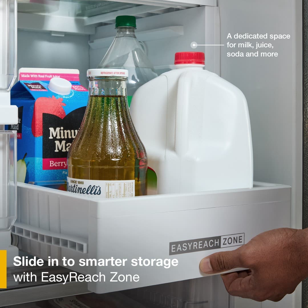 Whirlpool - 36 in. Wide 23 cu. ft. French Door Refrigerator with Dual Ice Makers - Fingerprint-Resistant Stainless Finish