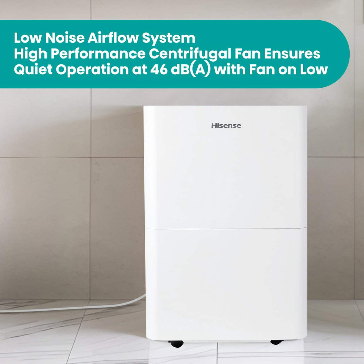 Hisense - 35 Pint 3000 Sq. Ft. 8 quarts Bucket Capacity Compact Dehumidifier with Slide-Out Bucket - White