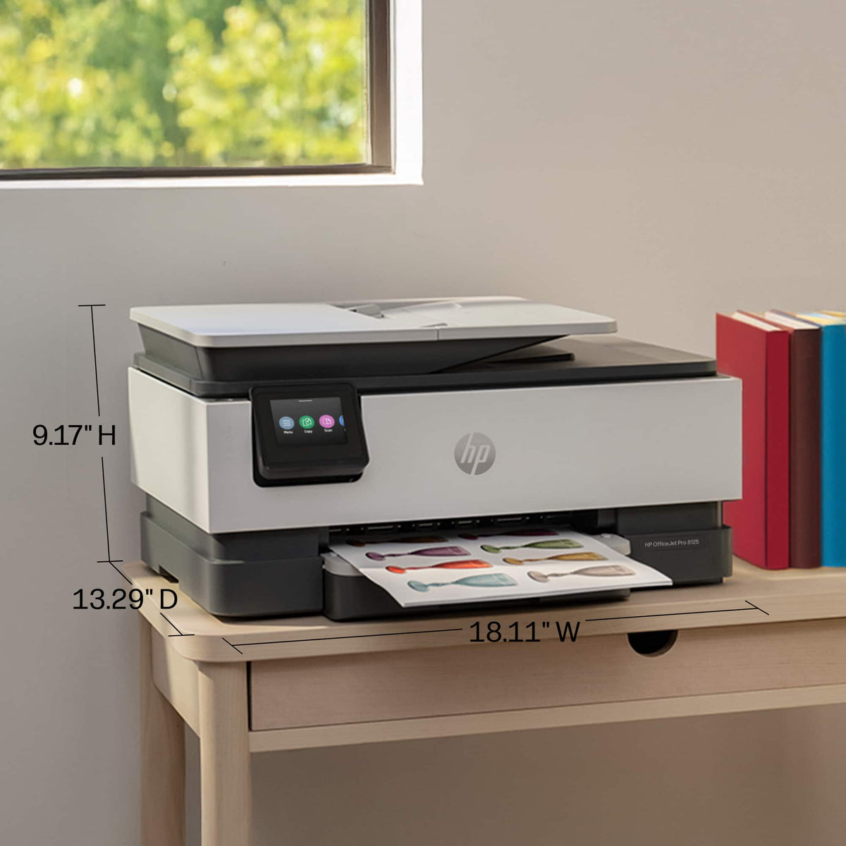 HP - OfficeJet Pro 8125 Wireless AI-Enabled All-in-One Inkjet Printer with 3 Months of Instant Ink - White