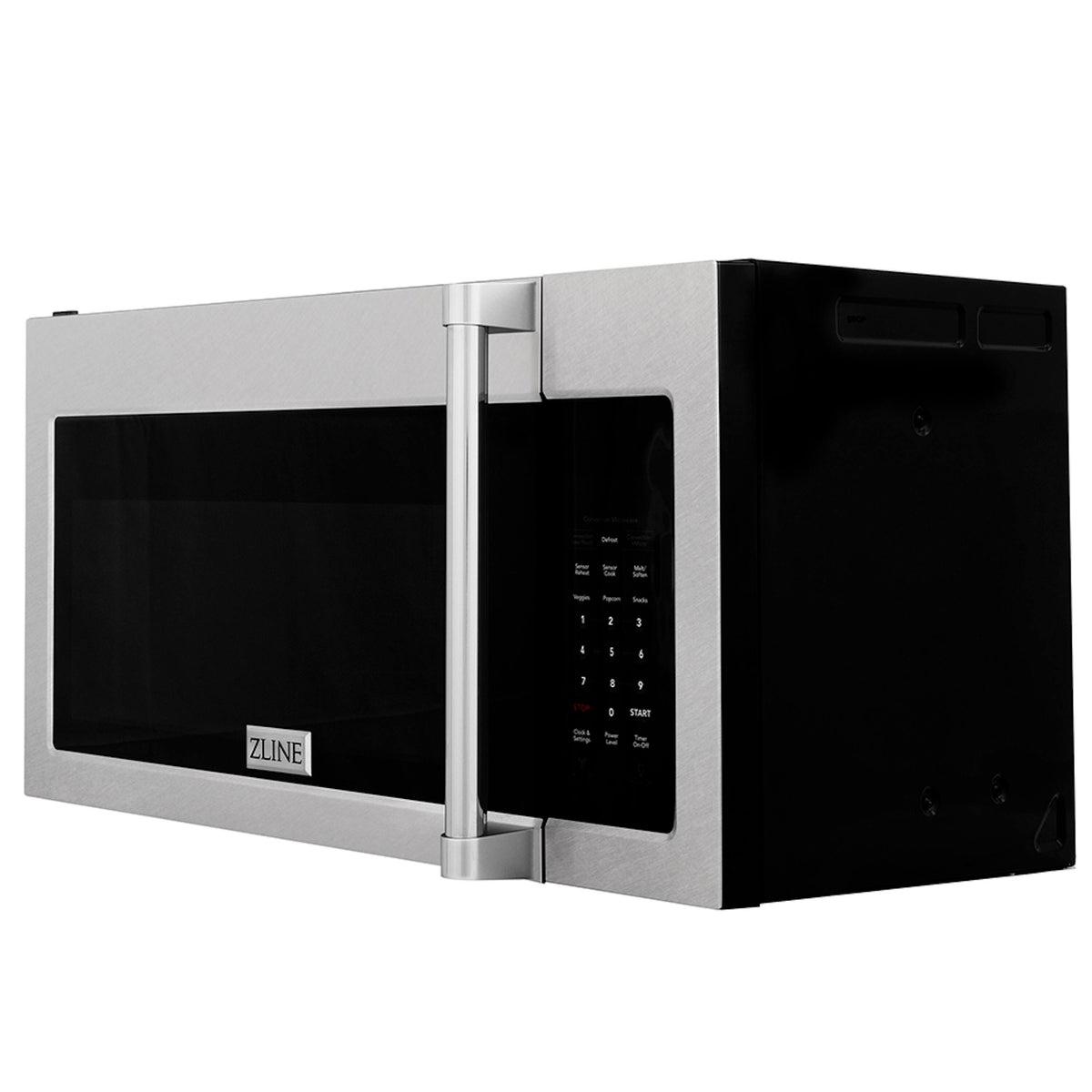 ZLINE - 30 in. 1.5 cu. ft. Over-The-Range Convection Microwave Oven with Sensor Cooking in Satin Stainless w/ Traditional Handle - Satin Stainless Steel