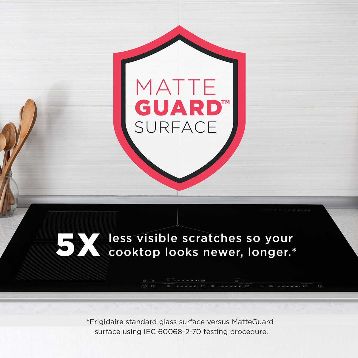 Frigidaire - Gallery 36" Induction Cooktop with MatteGuard and Power Boost - Stainless Steel