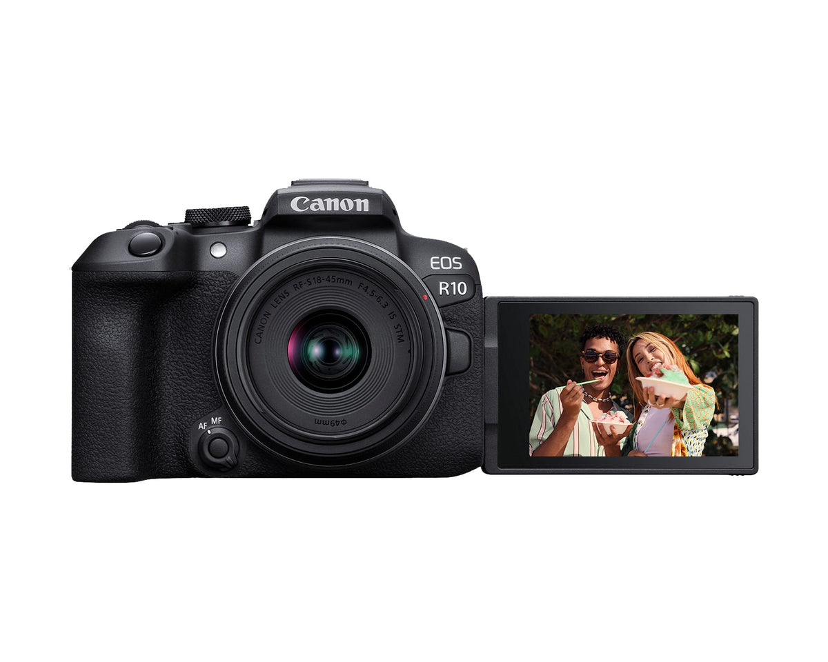 Canon - EOS R10 Mirrorless Camera with RF-S18-45 f/4.5-6.3 IS STM Lens - Black