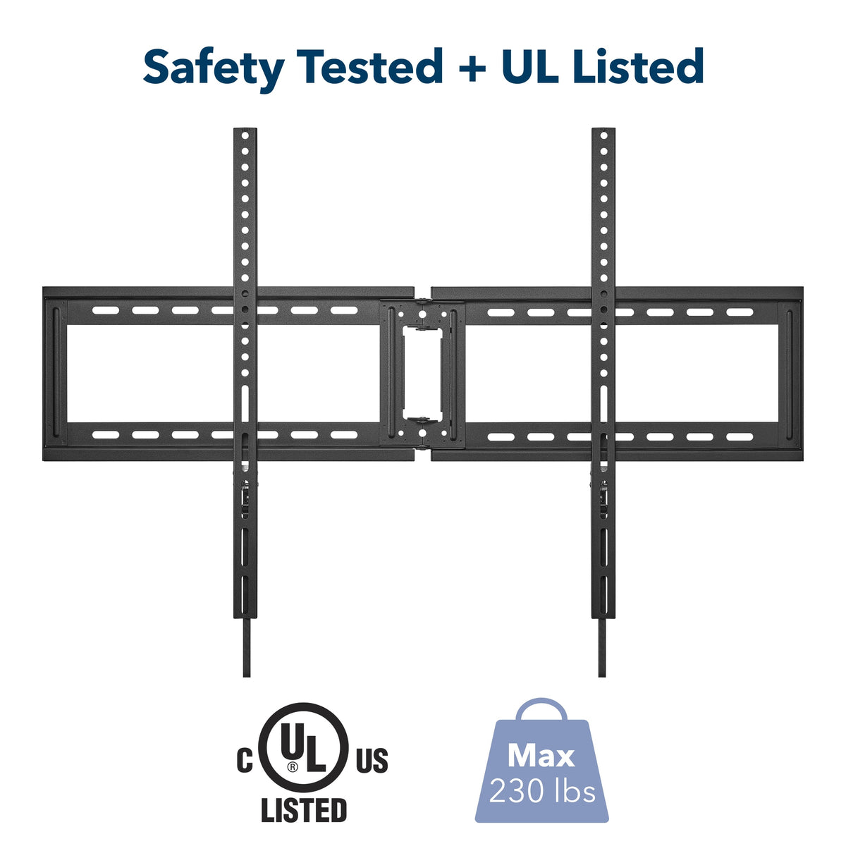 Insignia™ - Extra Large Fixed TV Wall Mount for Most 50"–116" TVs, Up to 230 lbs - Black